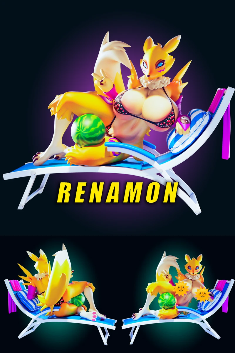 Renamon STL model for 3D printing