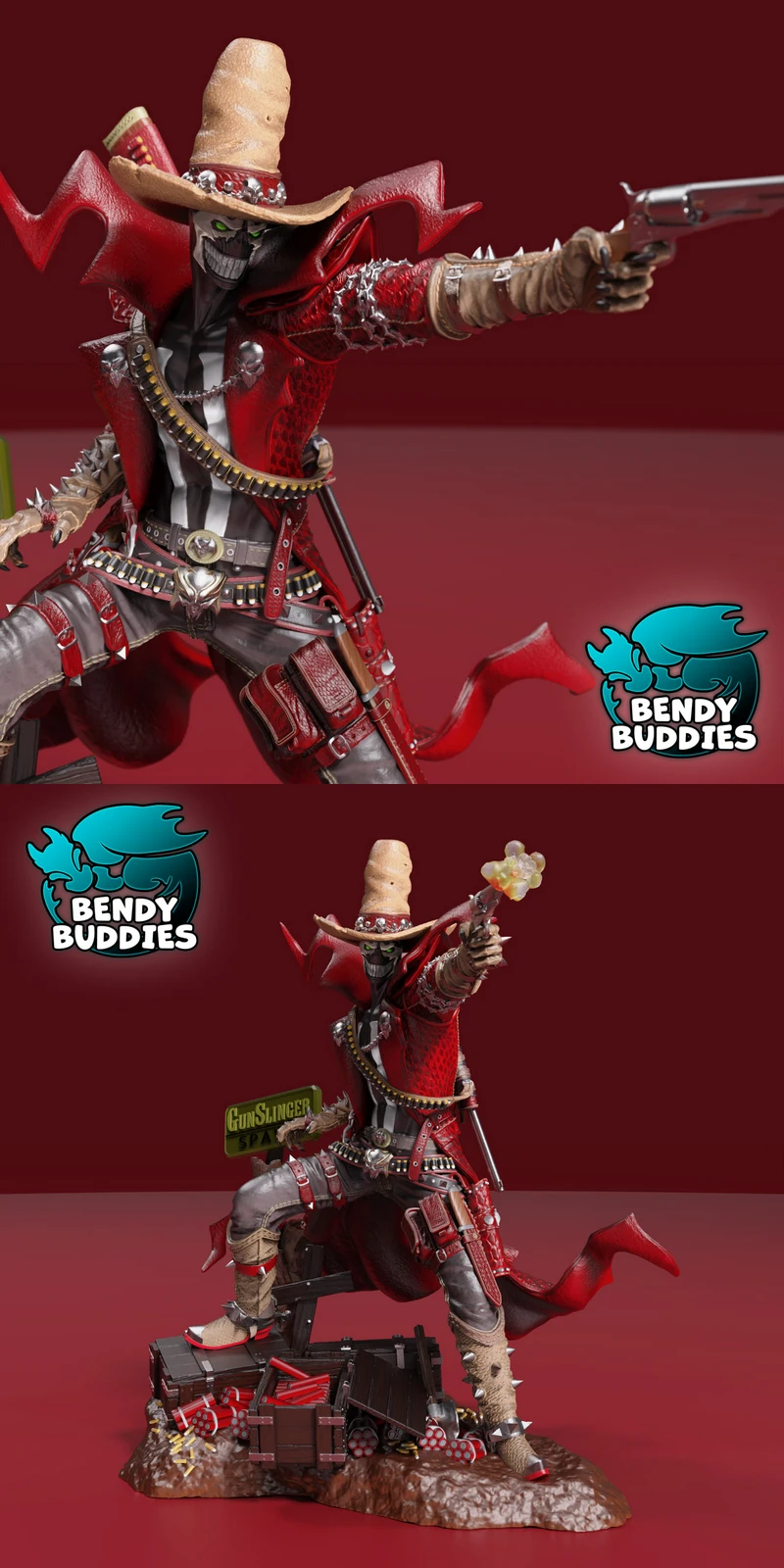 Gunslinger Wild West Spawn STL model for 3D printing
