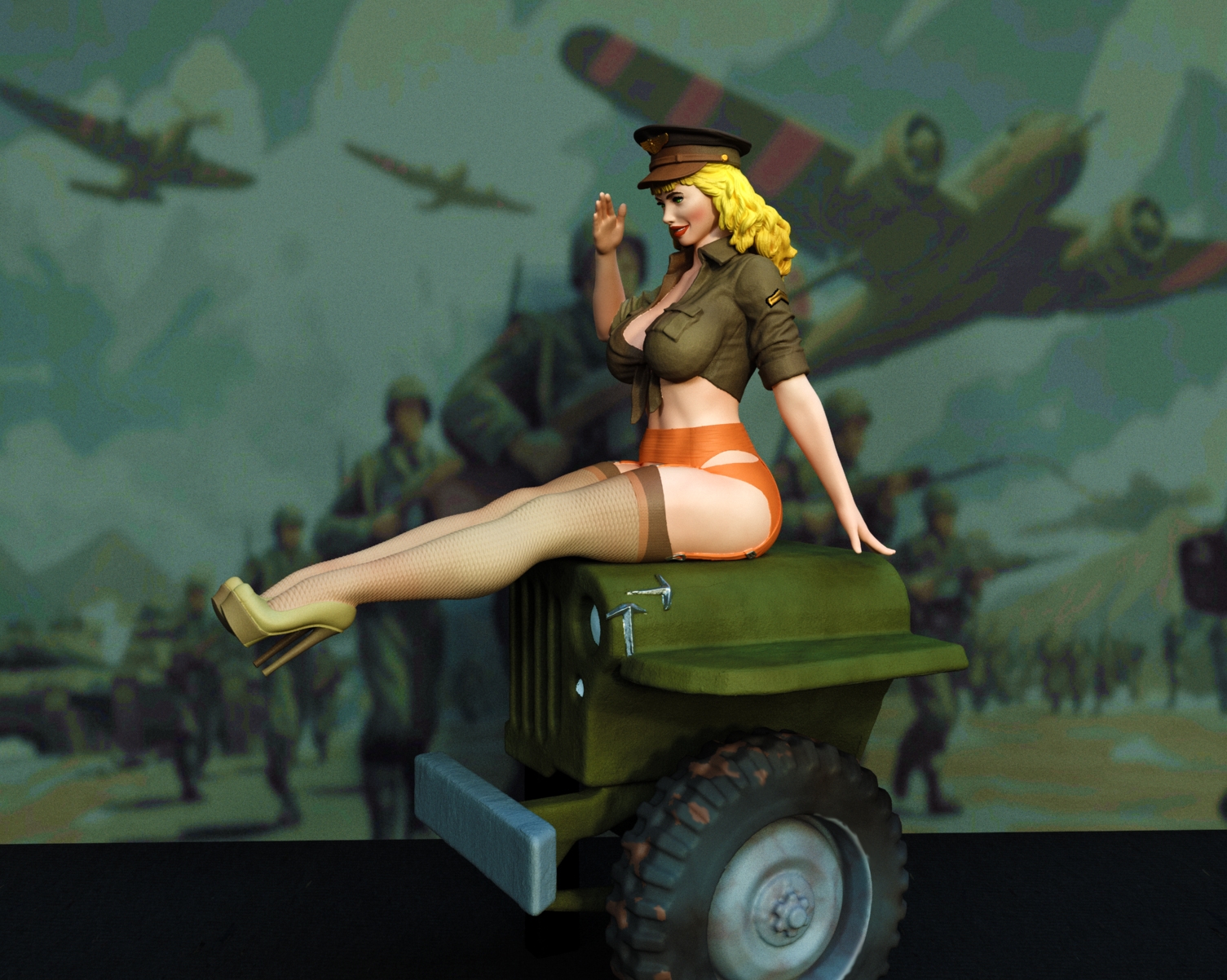 Army STL model for 3D printing