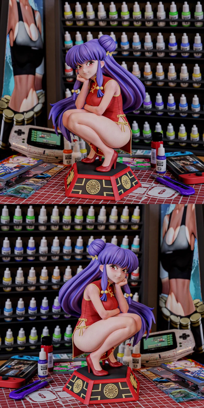 Chinese Warrior Girl – Anime Style STL model for 3D printing