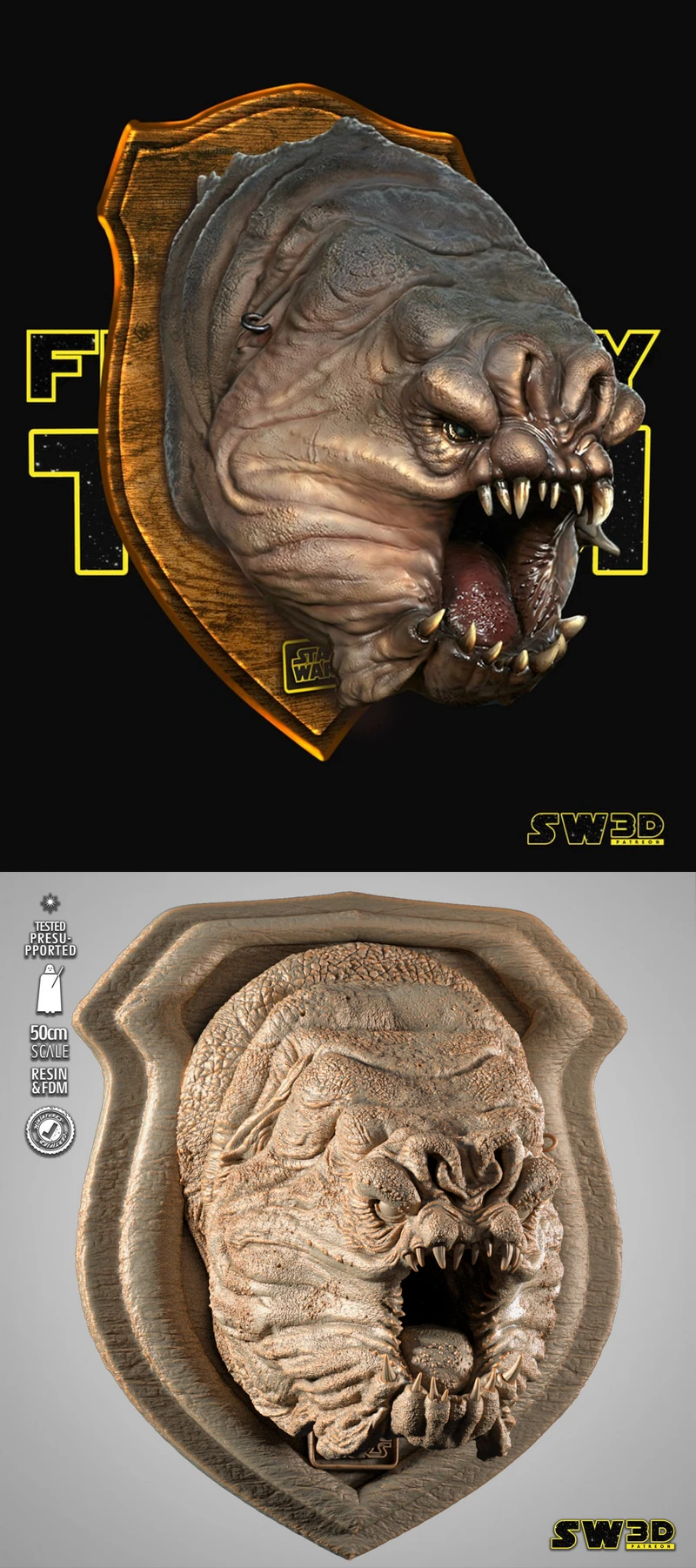 Rancor Wall STL model for 3D printing