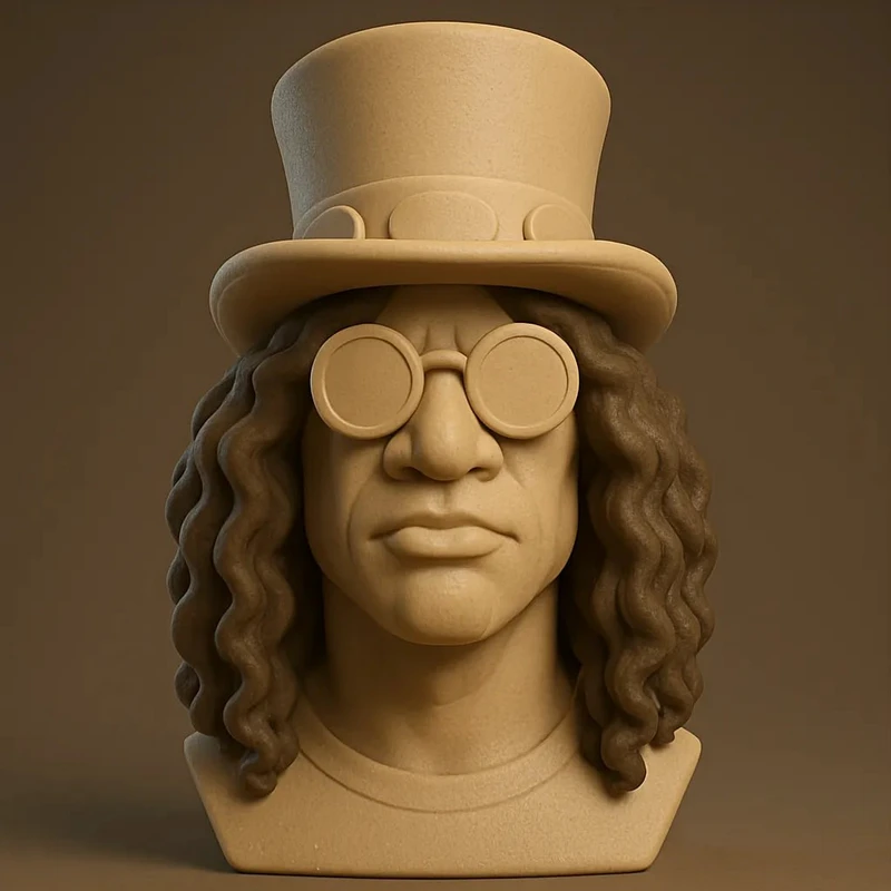 Slash bust STL model for 3D printing