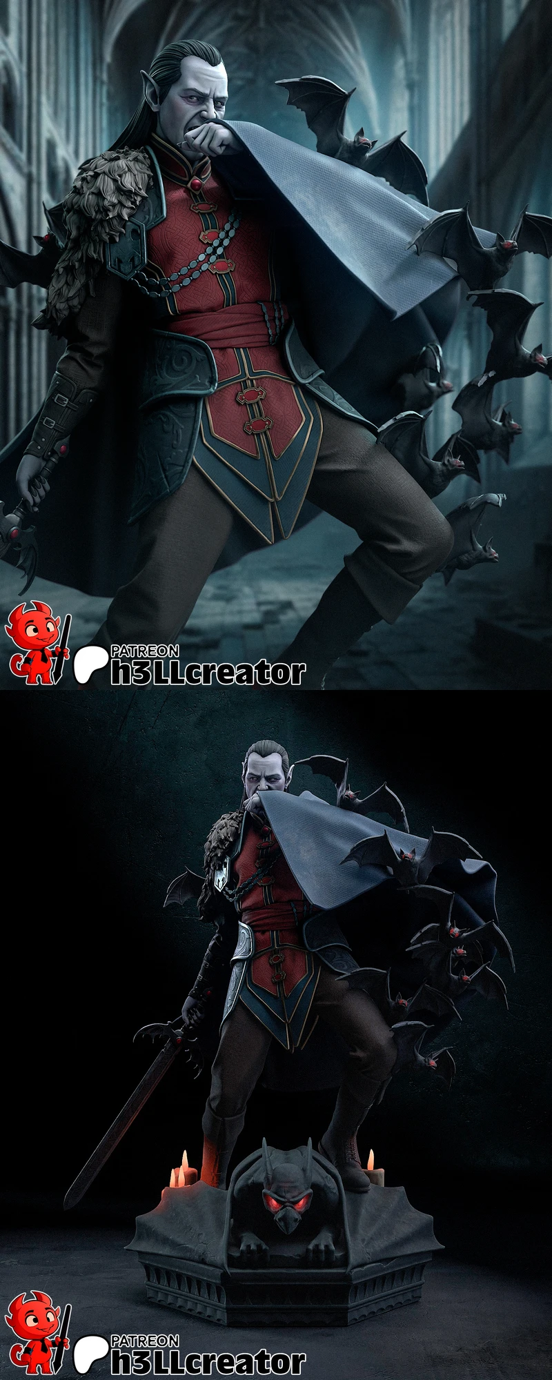 Strahd von Zarovich STL model for 3D printing