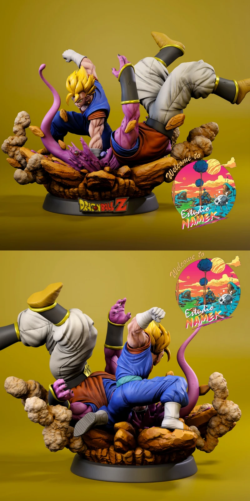 Vegito vs Buu Gohan Absorbido – Diorama STL model for 3D printing