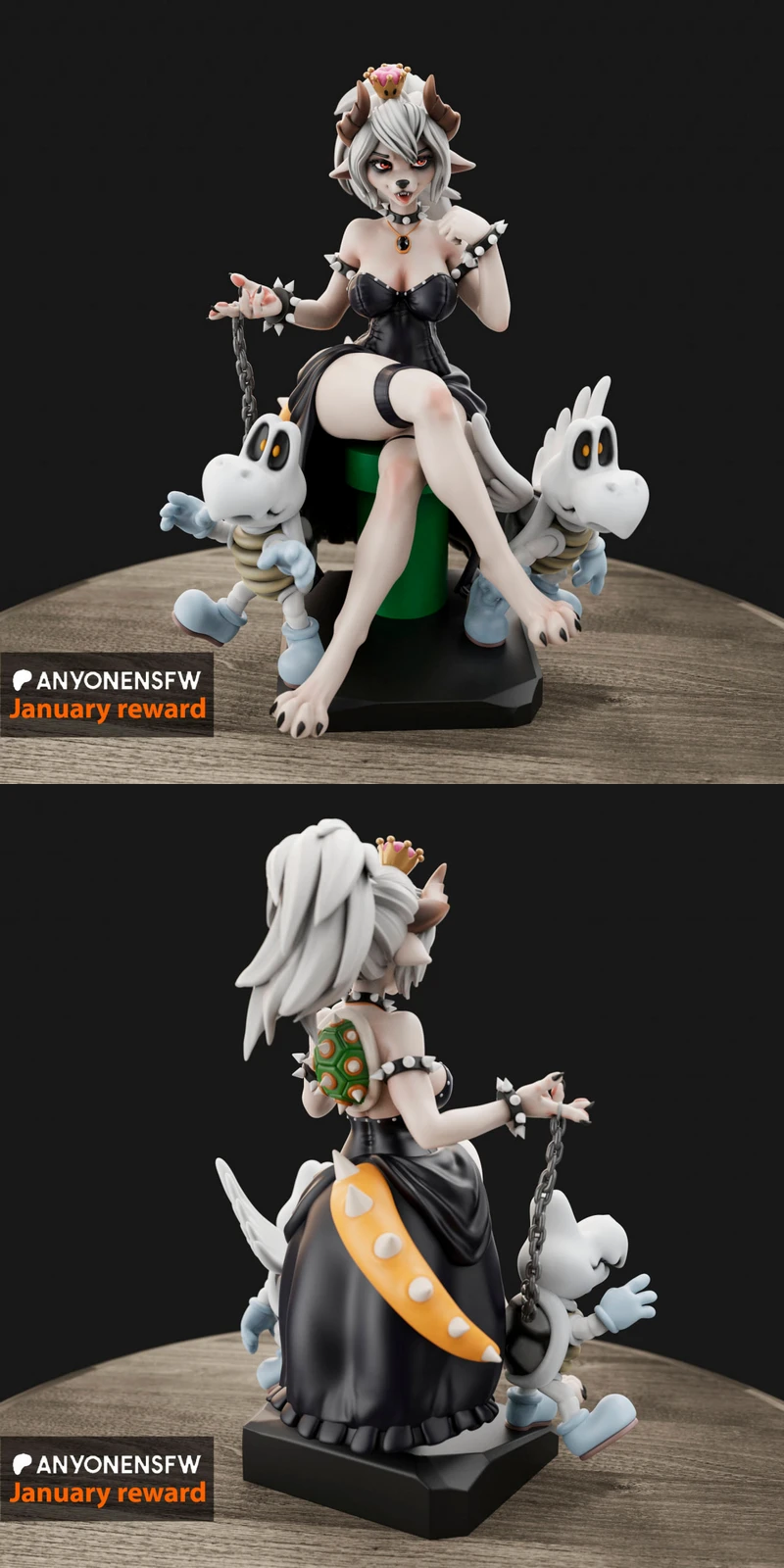 Bowsette STL model for 3D printing