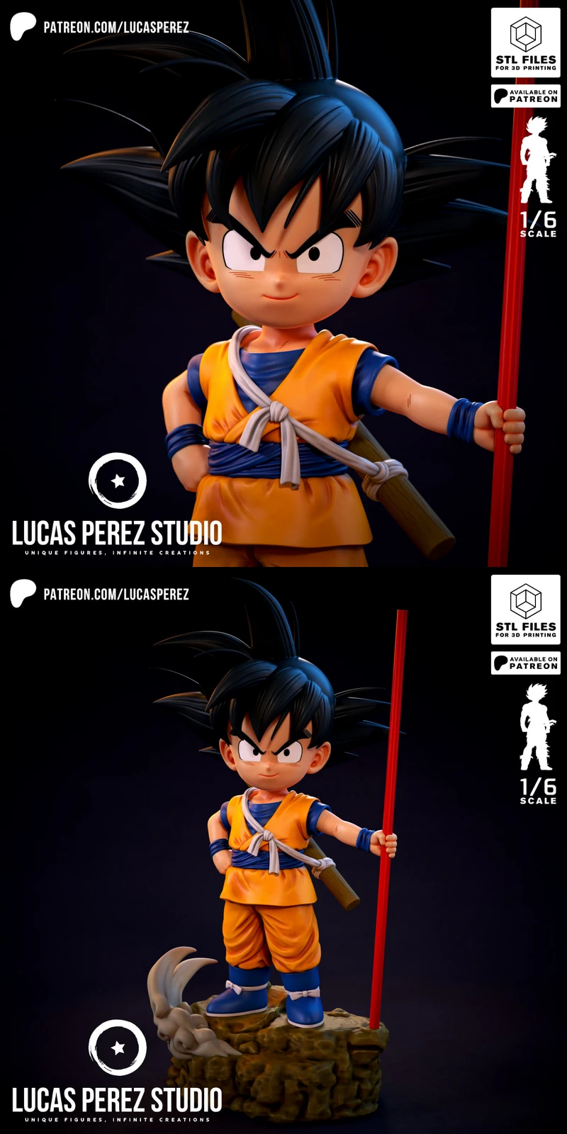 Goku Daima STL model for 3D printing