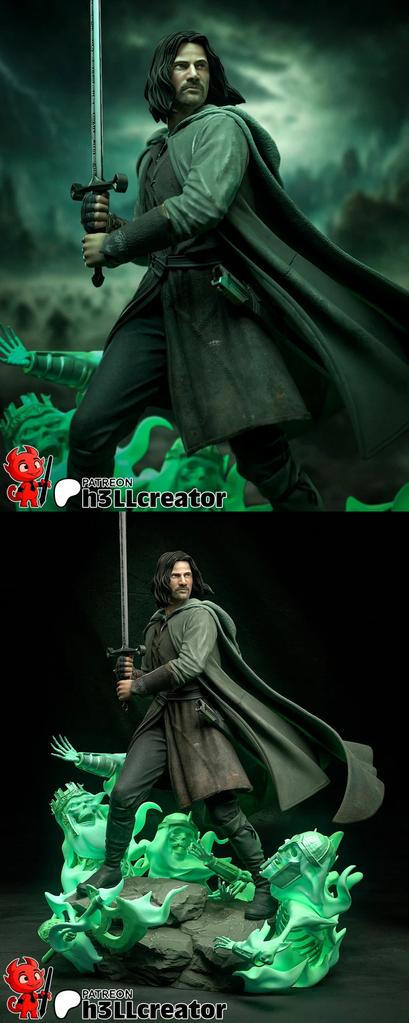 Aragorn STL model for 3D printing