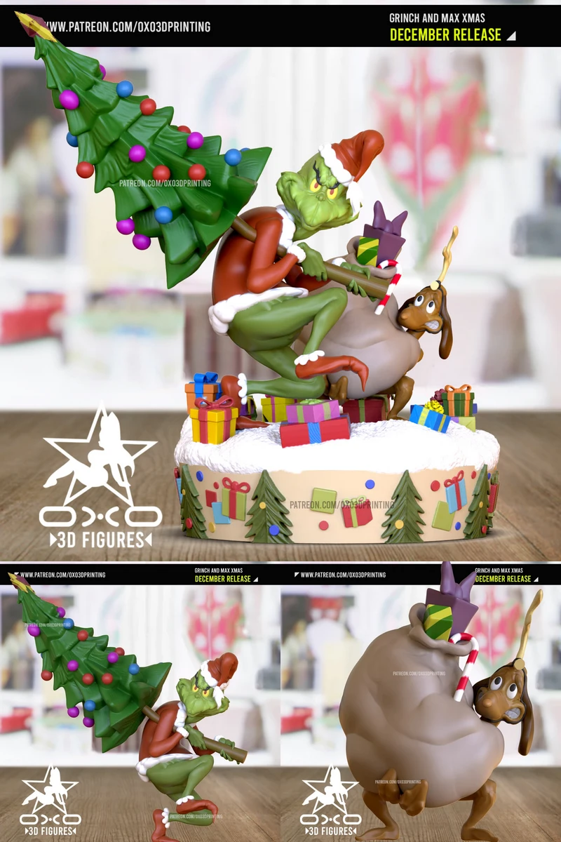 Grinch Max Xmas STL model for 3D printing