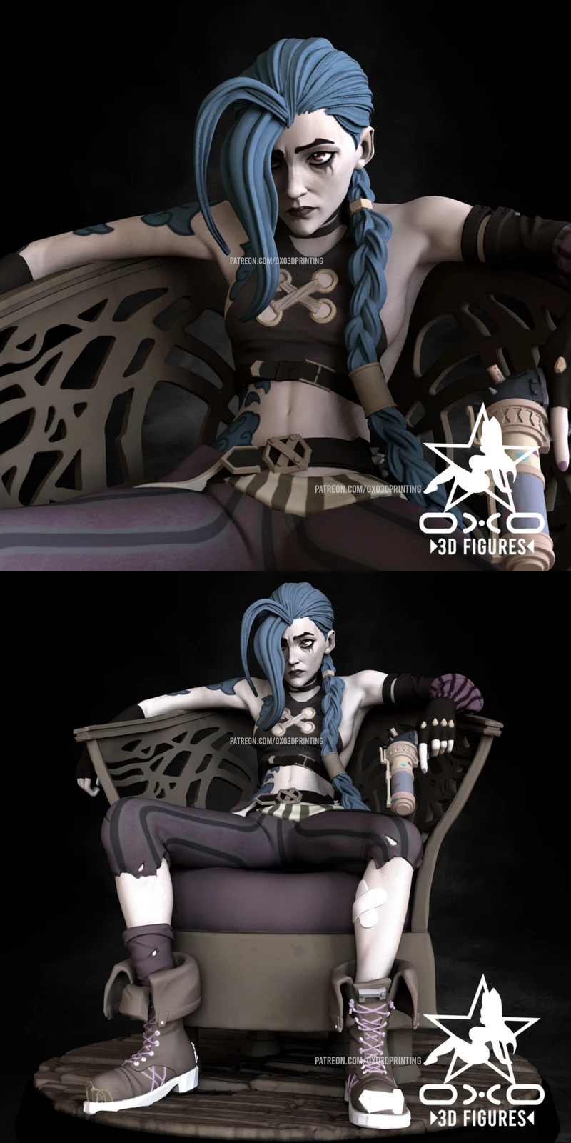Jinx Arcane STL model for 3D printing