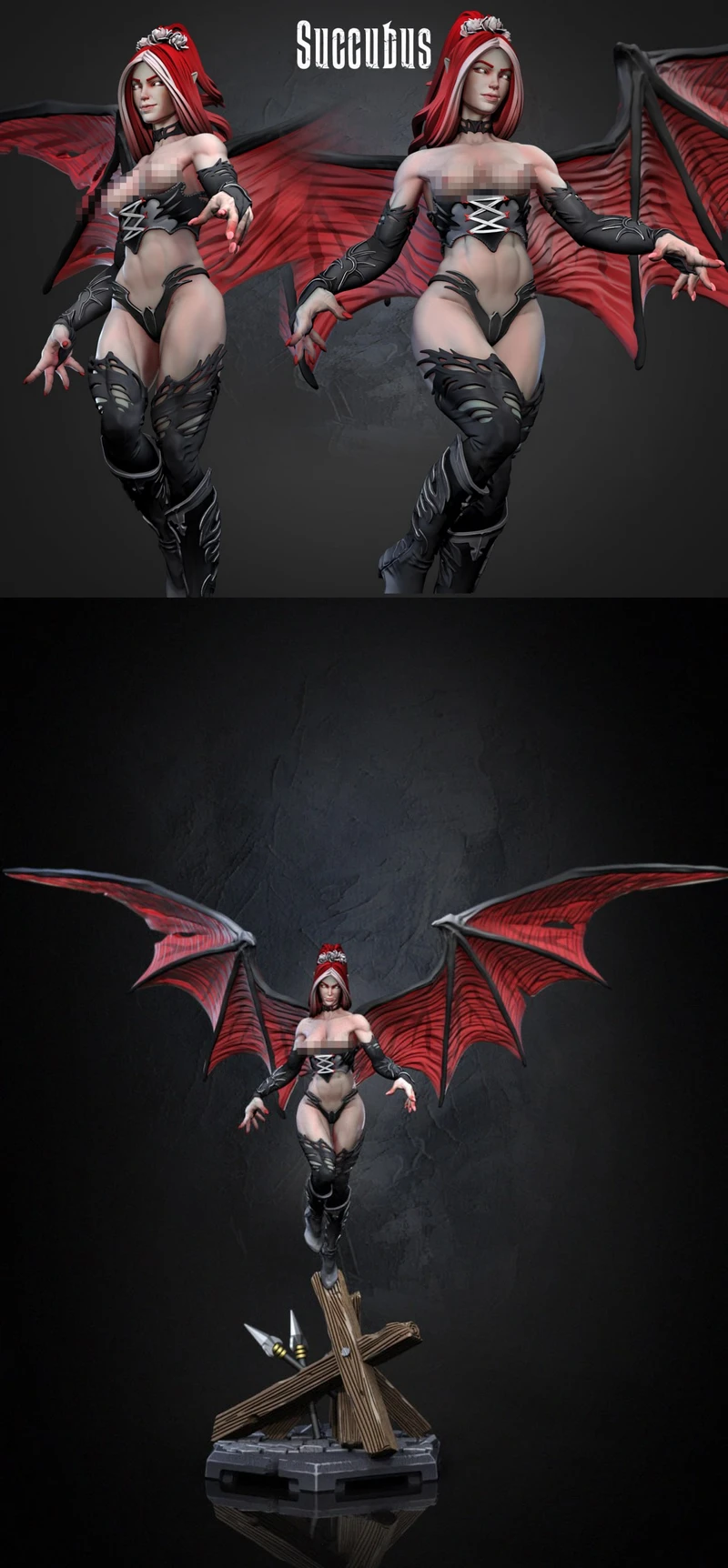 Succubus STL model for 3D printing