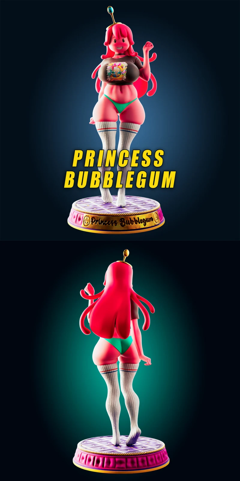 Princess Bubblegum STL model for 3D printing