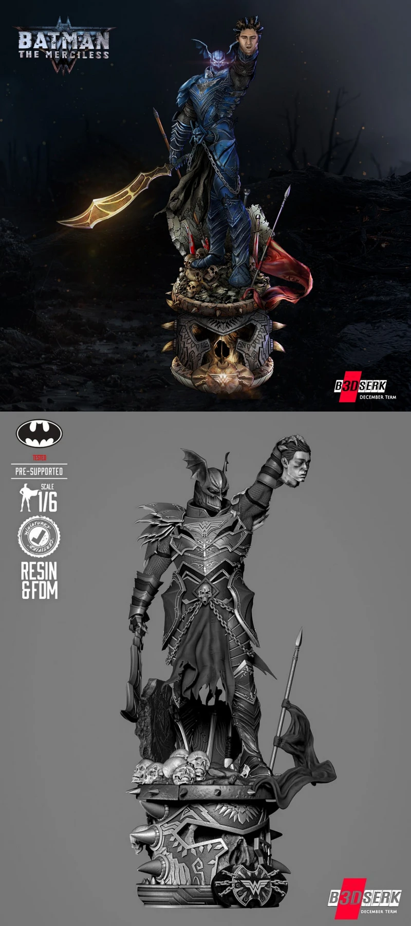 Merciless Sculpture STL model for 3D printing