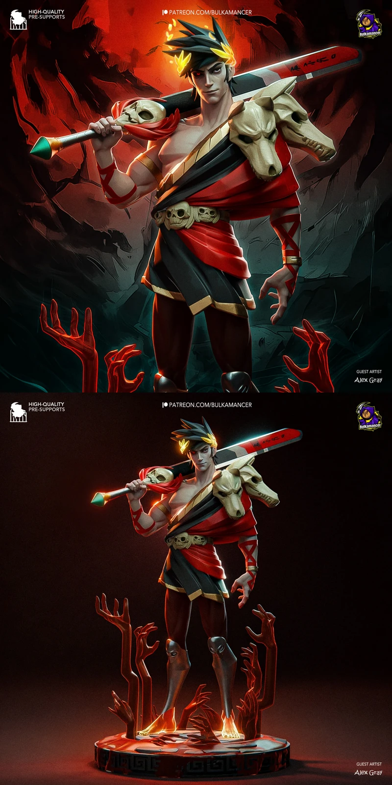 Zagreus (Hades) STL model for 3D printing