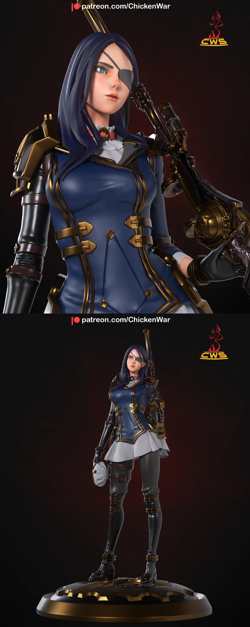 Arcane – Caitlyn STL model for 3D printing