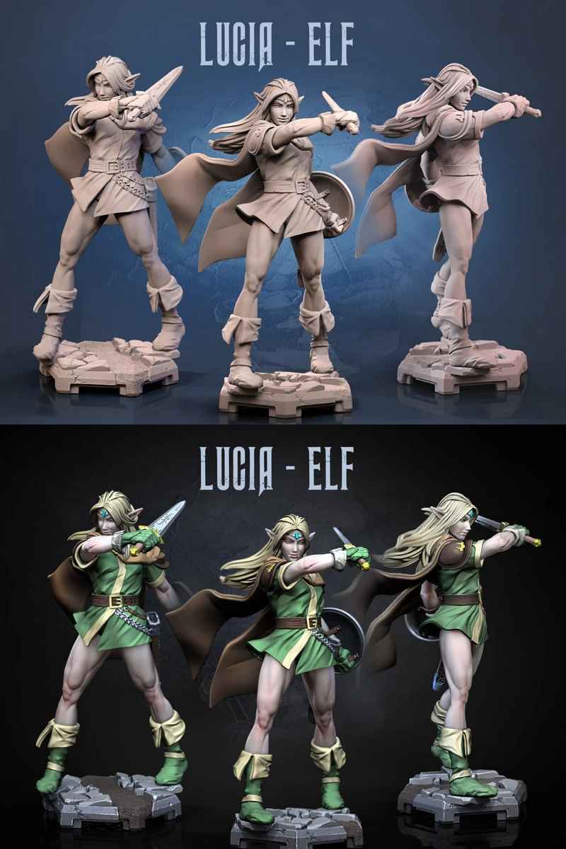 Dragun Studios Lucia Elf STL model for 3D printing