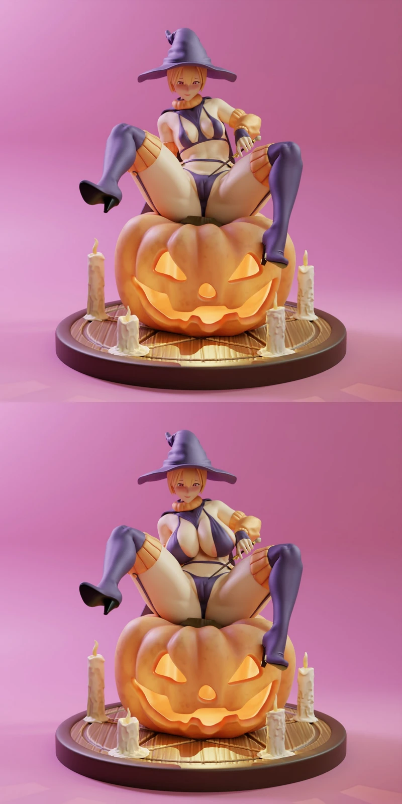 Naughty Witch Halloween STL model for 3D printing