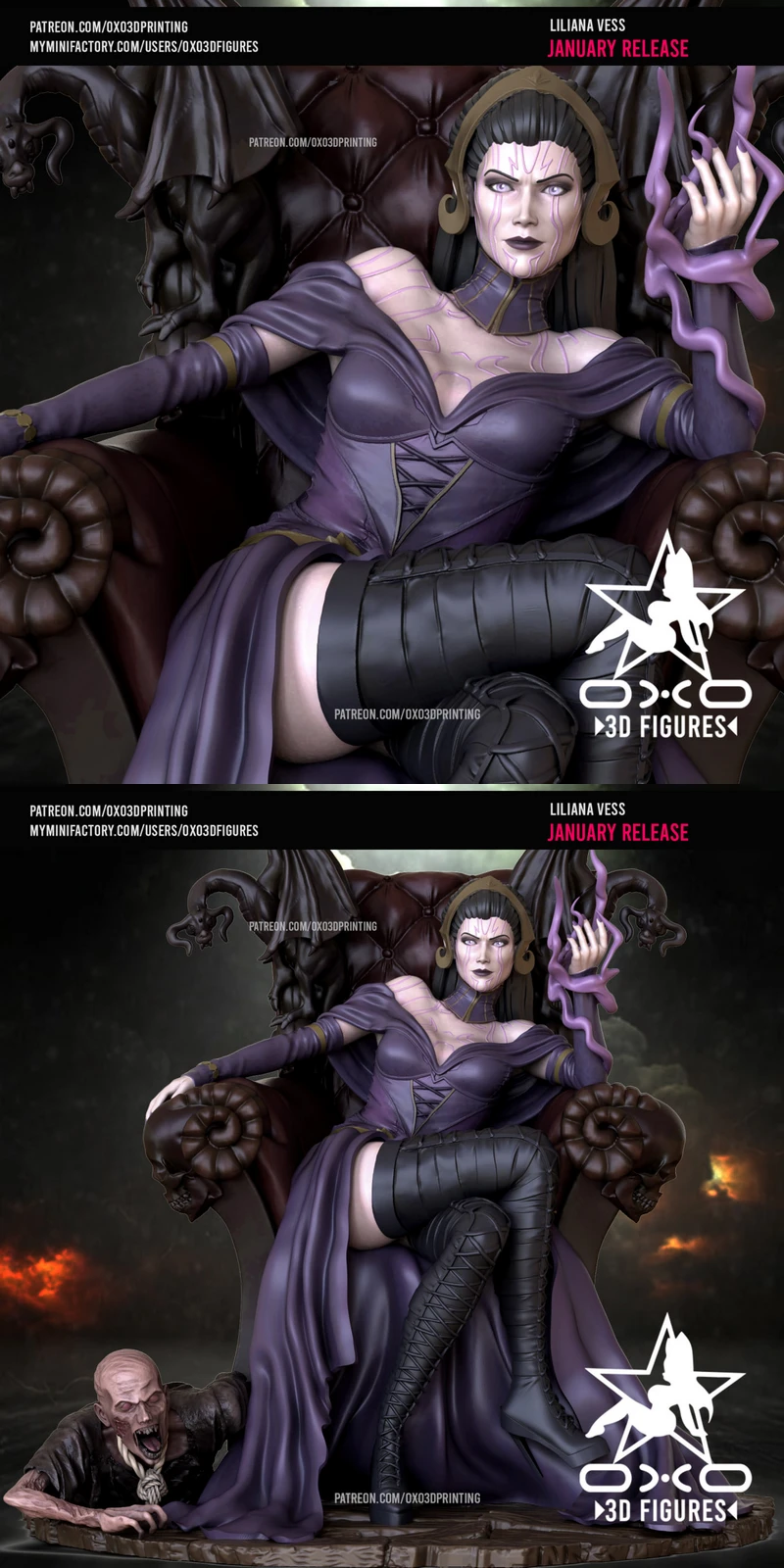 Liliana Vess Miniature Figure STL model for 3D printing