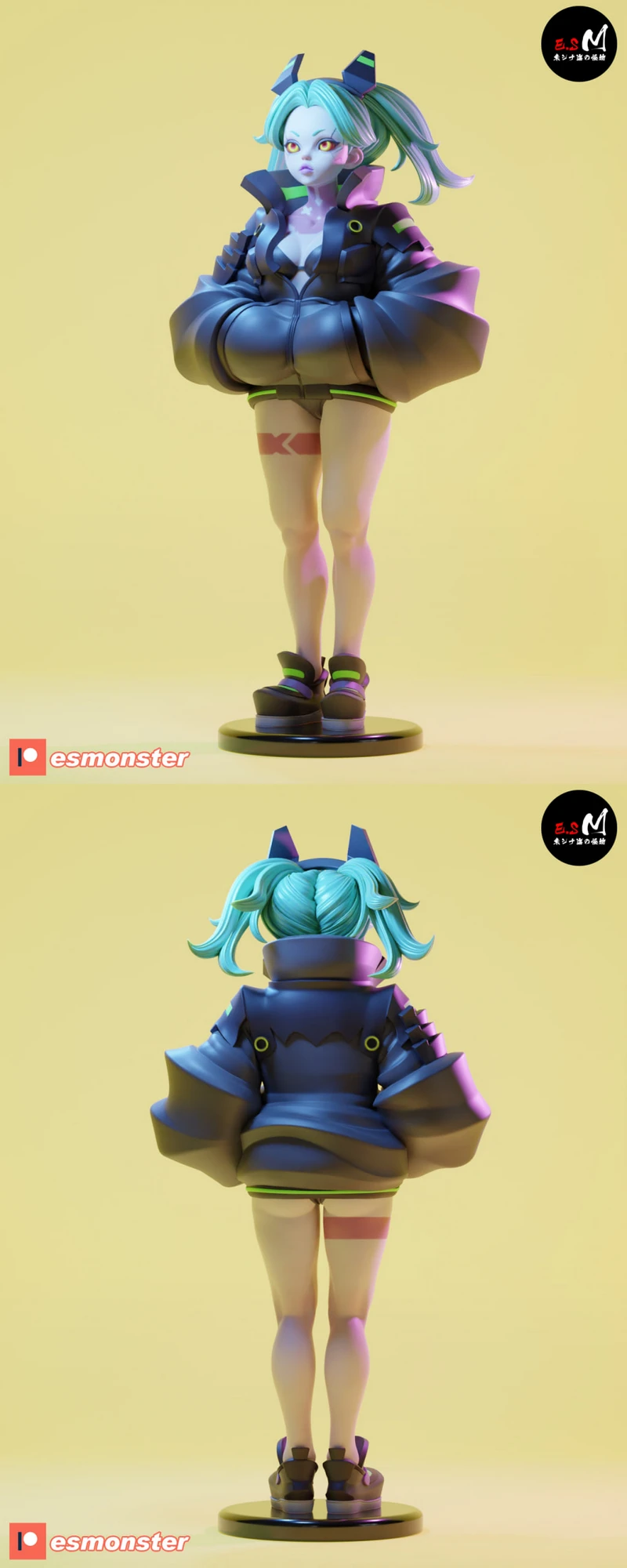 Punk Shooter Girl – Cyber Style (V2) STL model for 3D printing