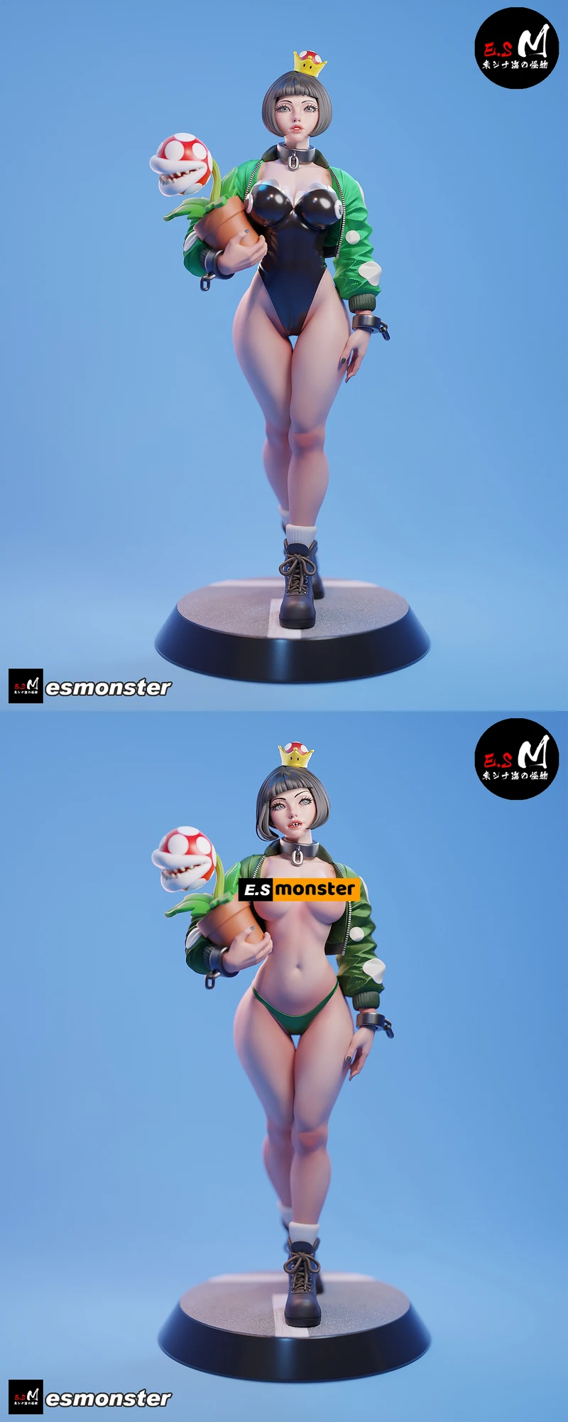 Chain Chomp Girl – Super Mario Style STL model for 3D printing