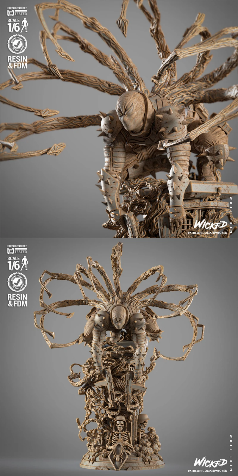 Venom Agent Sculpture STL model for 3D printing