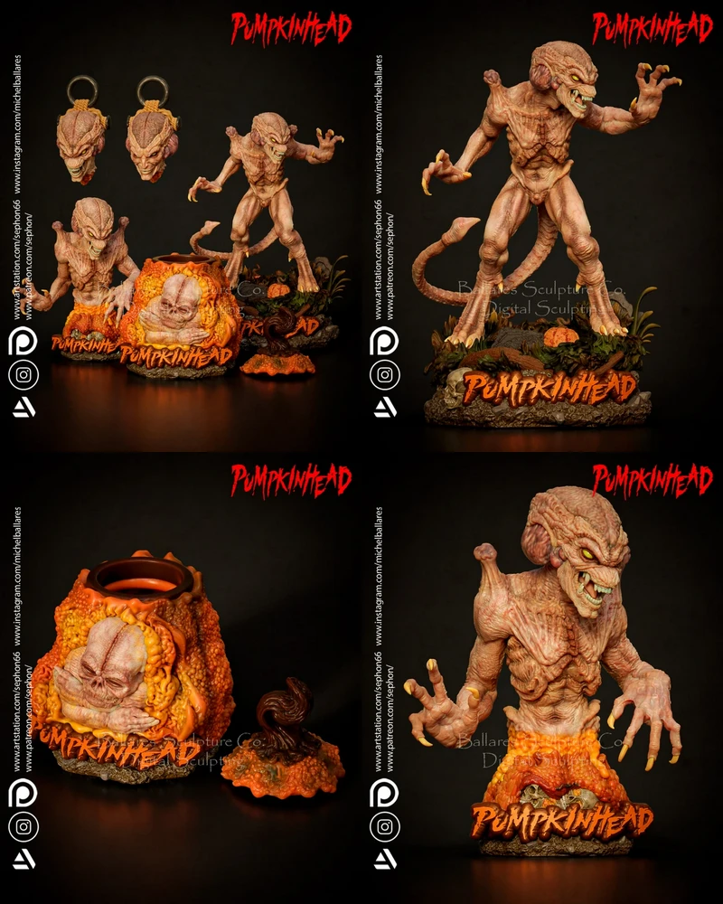 Pumpkinhead STL model for 3D printing