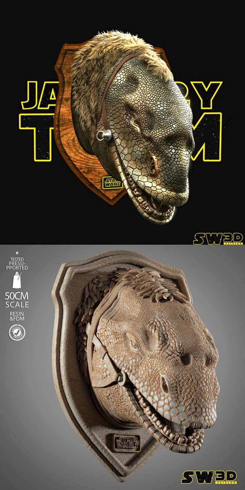 Dewback Wall STL model for 3D printing
