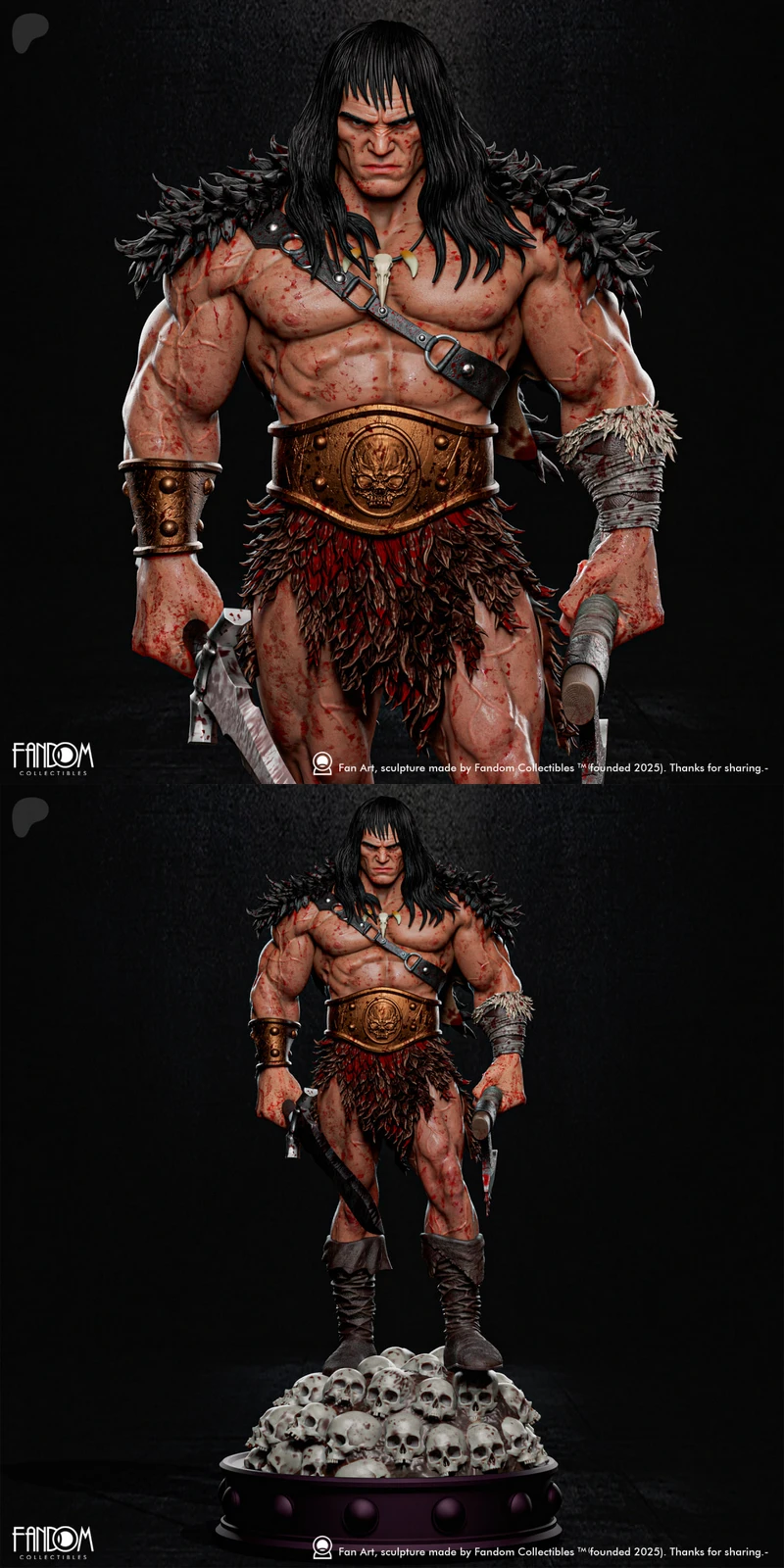 Conan STL model for 3D printing