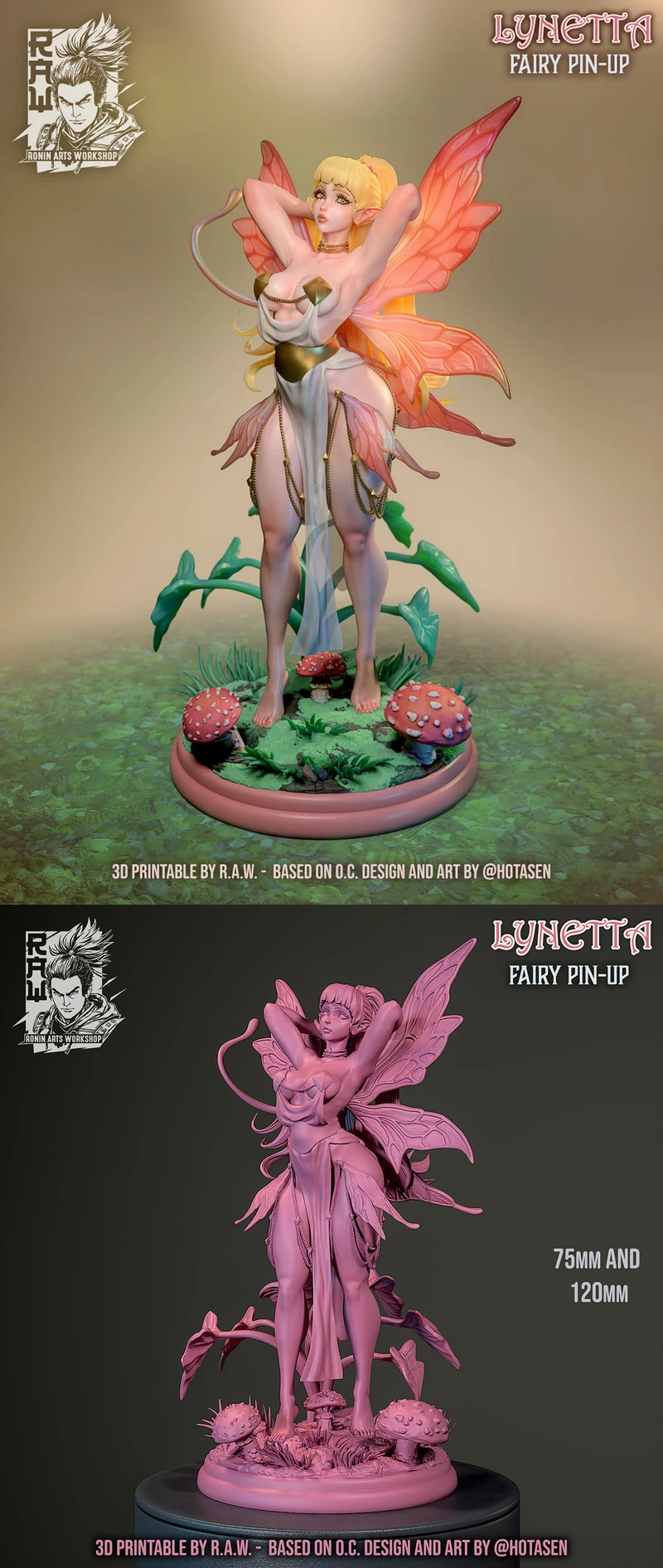 Lynetta STL model for 3D printing