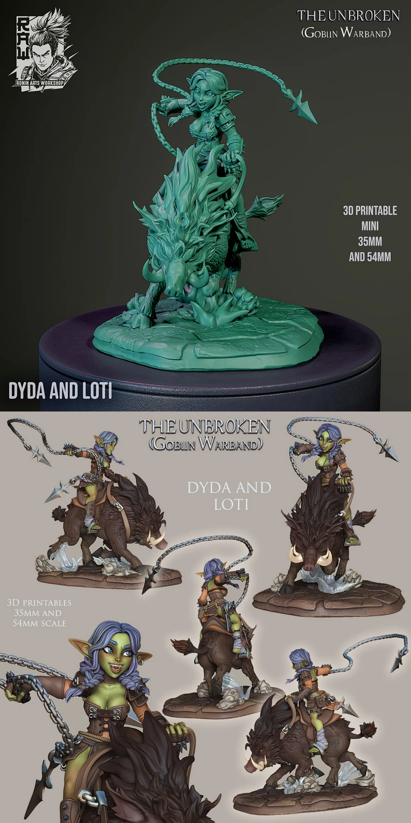 Goblin Dyda On Mount STL model for 3D printing