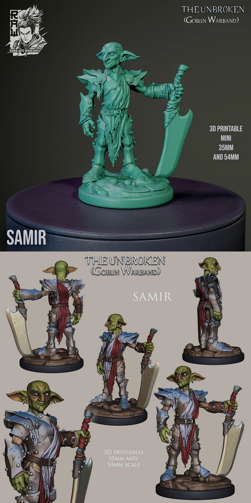Goblin Samir STL model for 3D printing