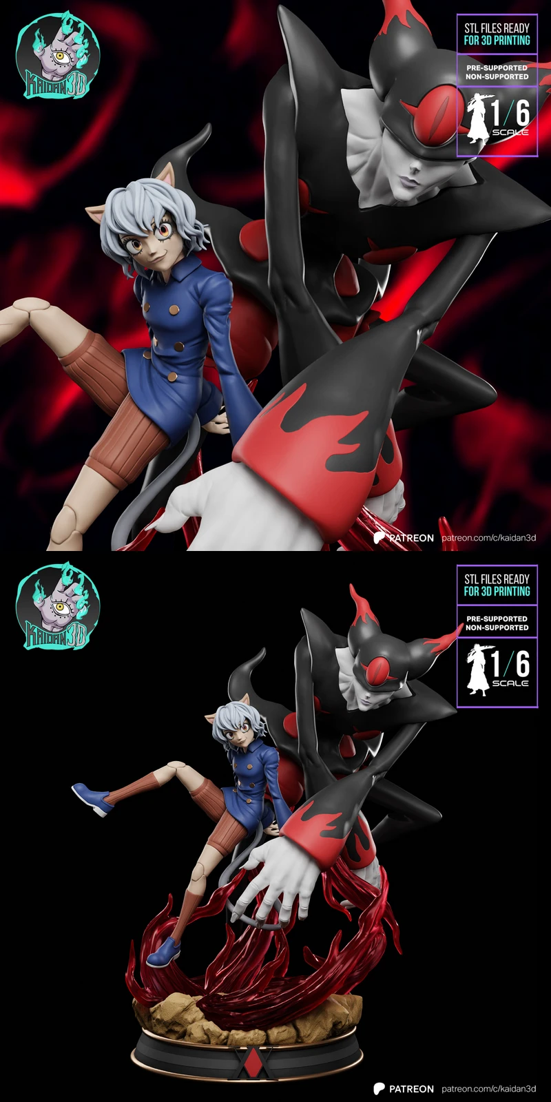 Neferpitou x Terpsichora STL model for 3D printing