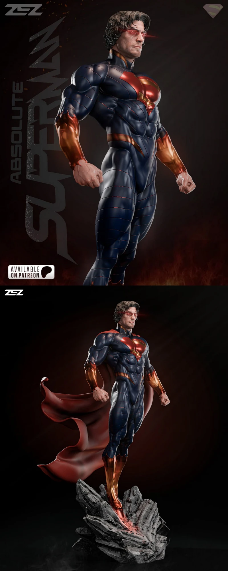 SUPERMAN ABSOLUTE STL model for 3D printing