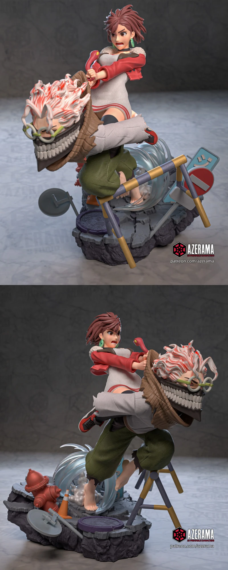 Dandadan – Momo Ayase and Okarun STL model for 3D printing