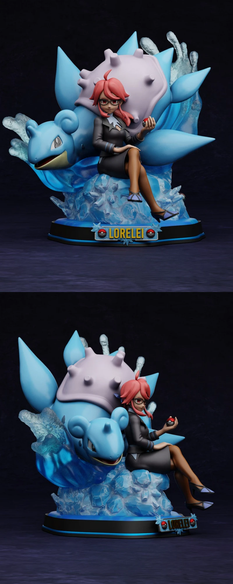 Lorelei And Lapras STL model for 3D printing