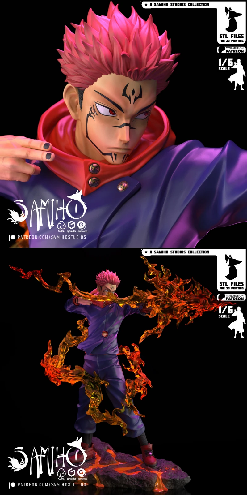 Sukuna Flame Arrow STL model for 3D printing