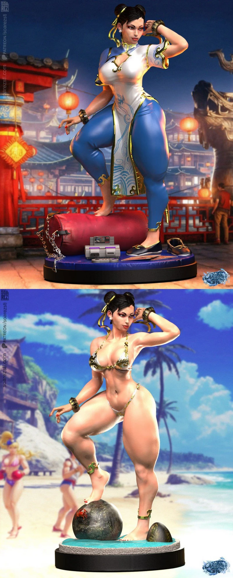 Chun Li STL model for 3D printing