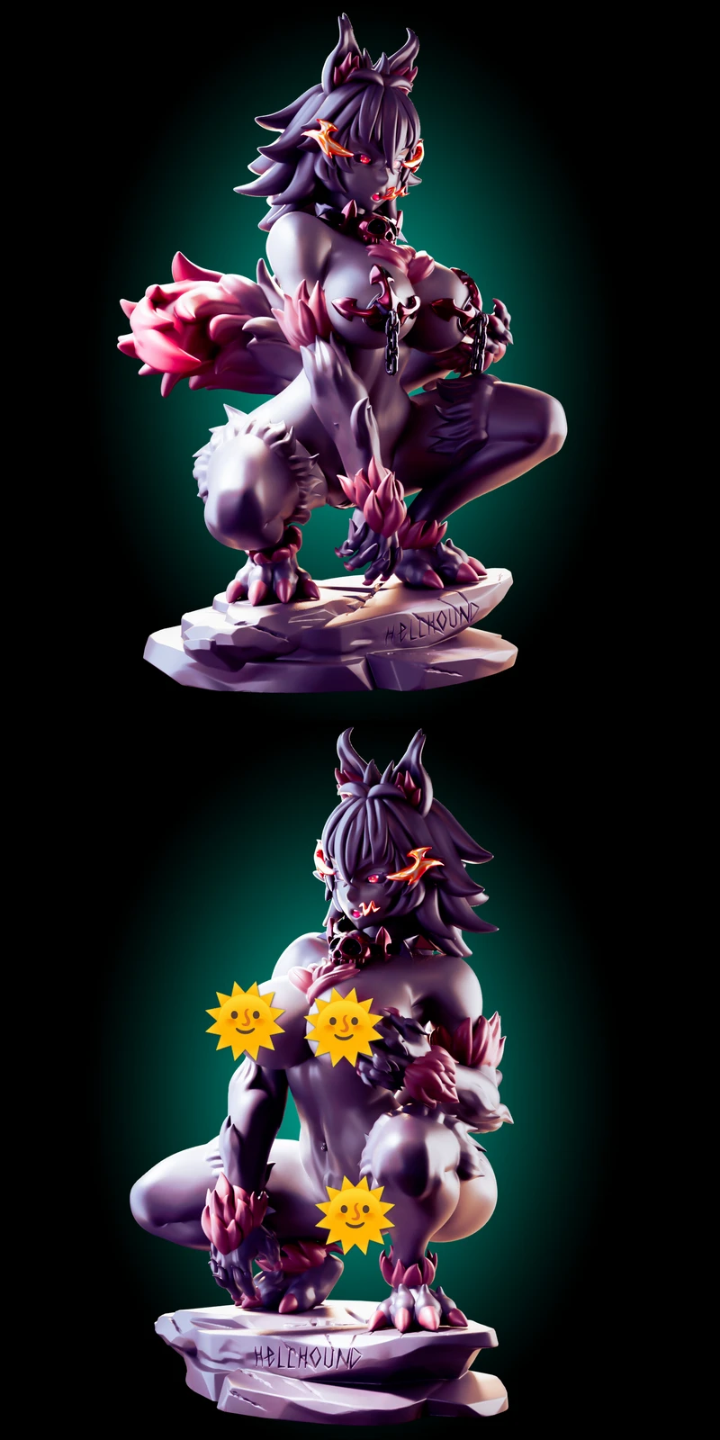 Hellhound Monster Girl STL model for 3D printing