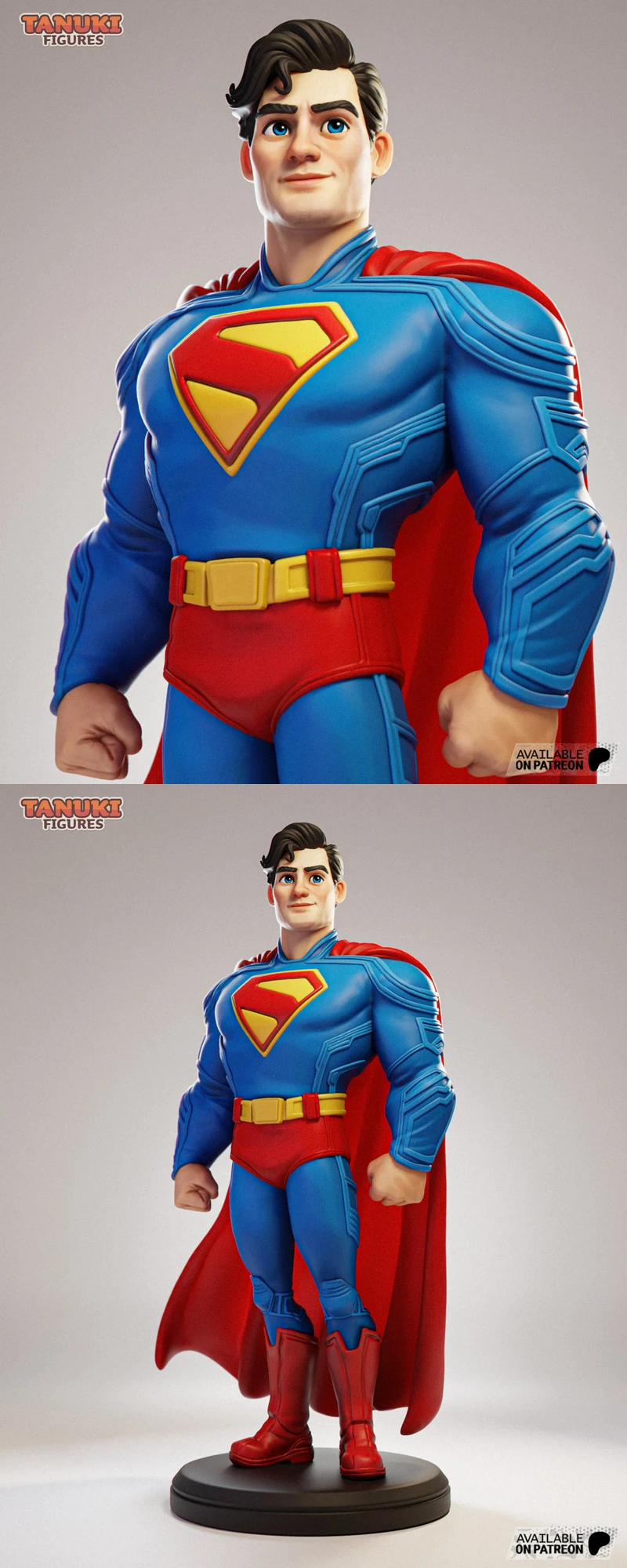 Superman (Toon) STL model for 3D printing