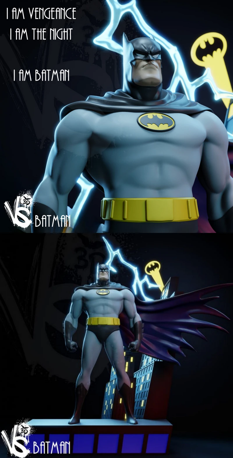Batman STL model for 3D printing