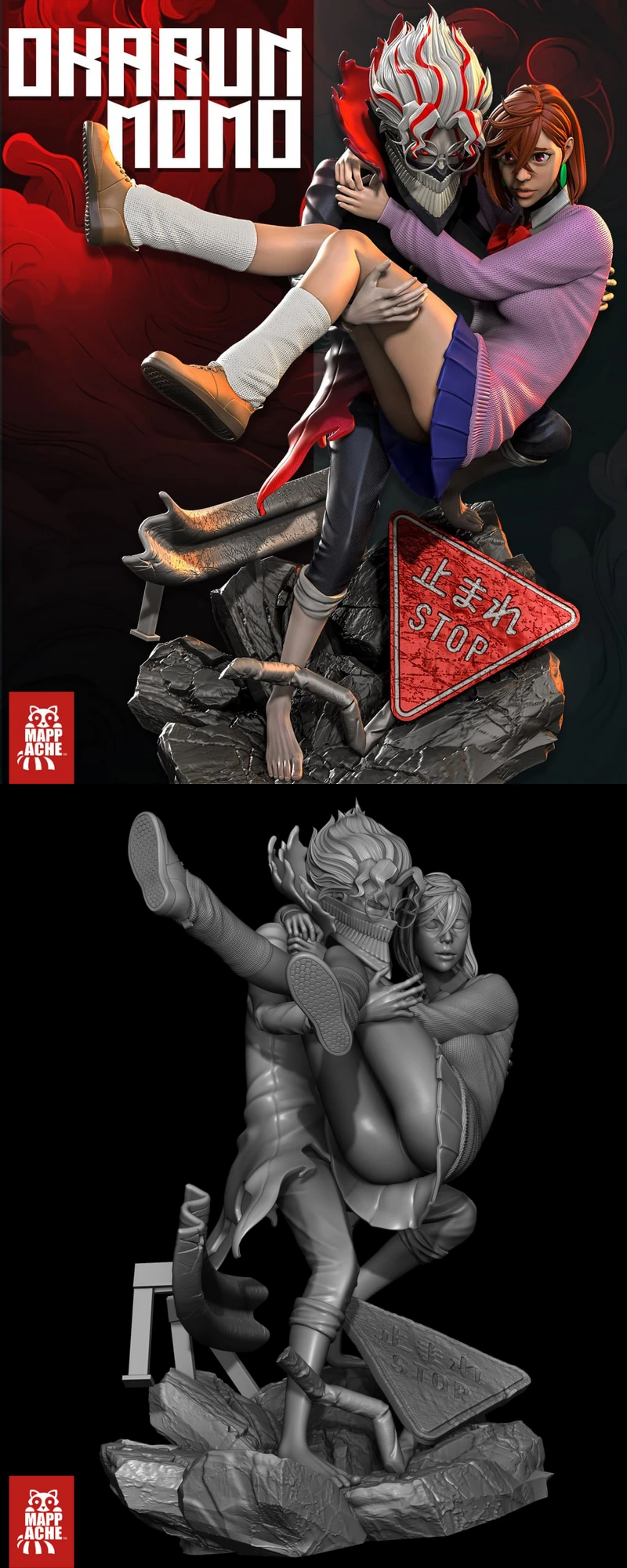 Okarun y Momo Ayase STL model for 3D printing