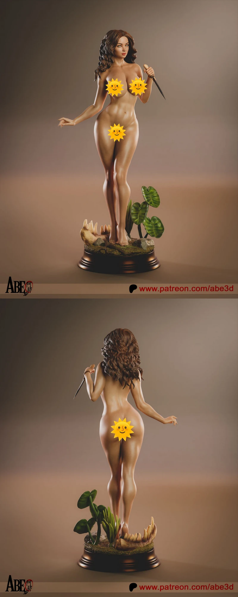 Cavewoman extra STL model for 3D printing
