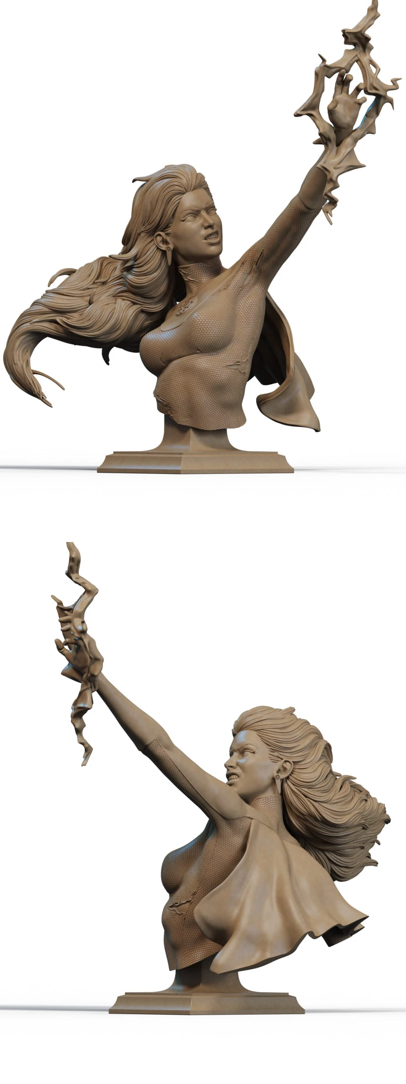 Atom Eve bust STL model for 3D printing