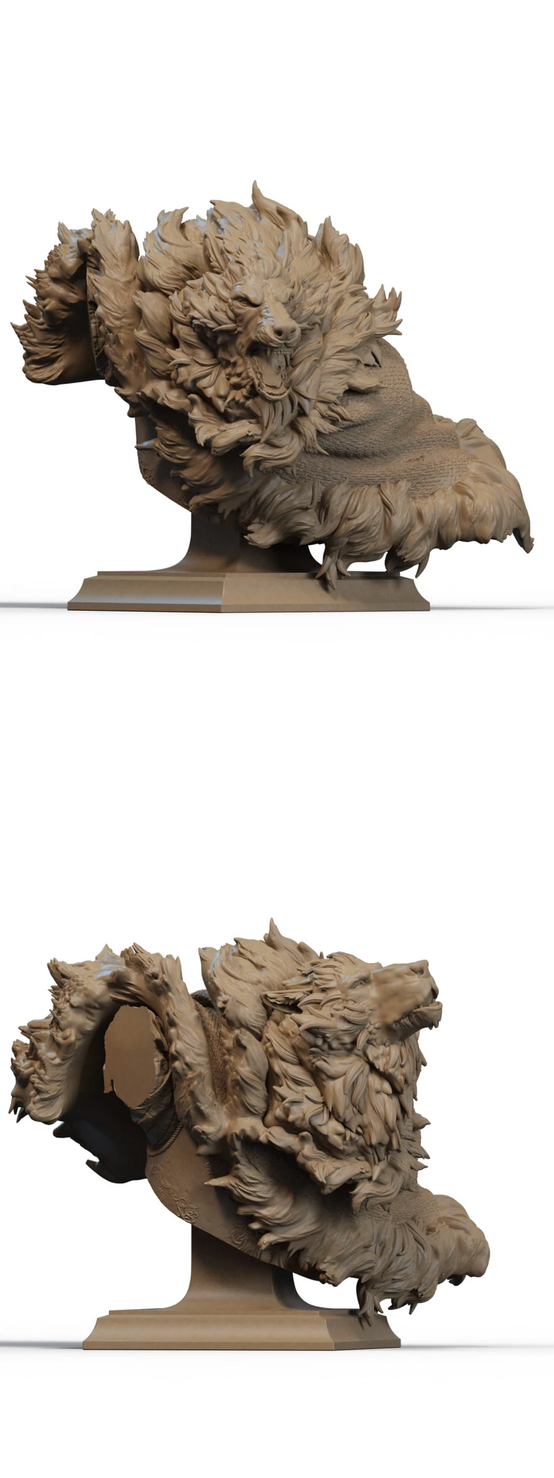 Blaidd bust STL model for 3D printing