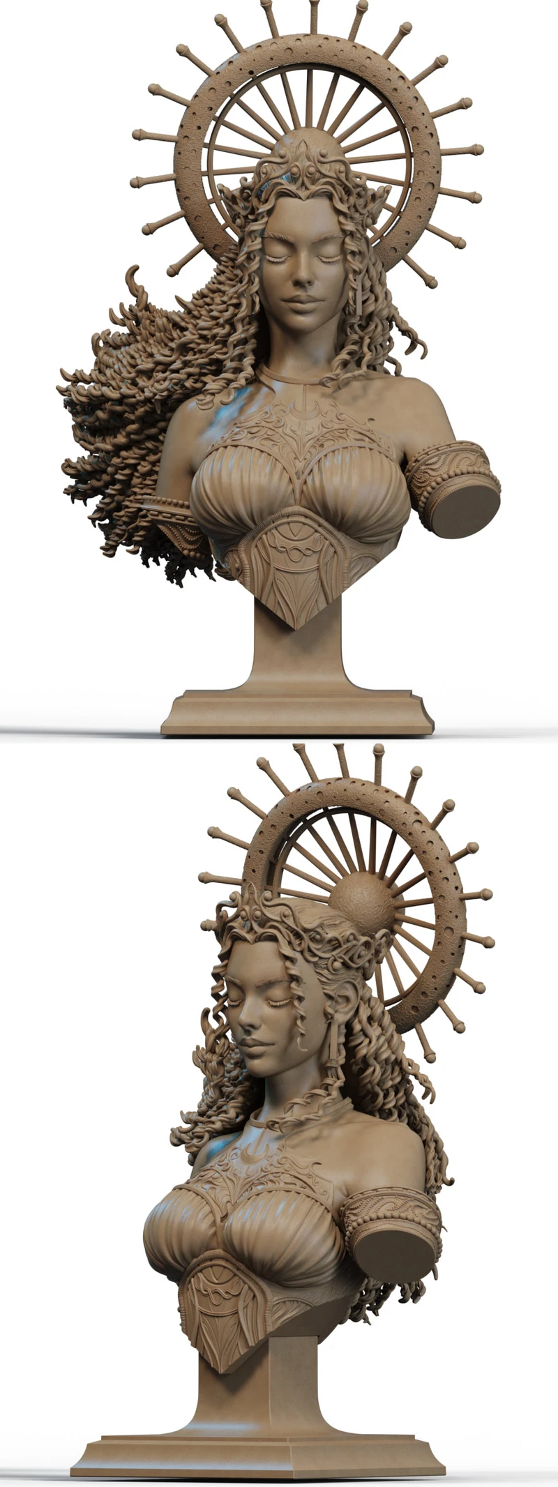 Nyx Goddess bust STL model for 3D printing