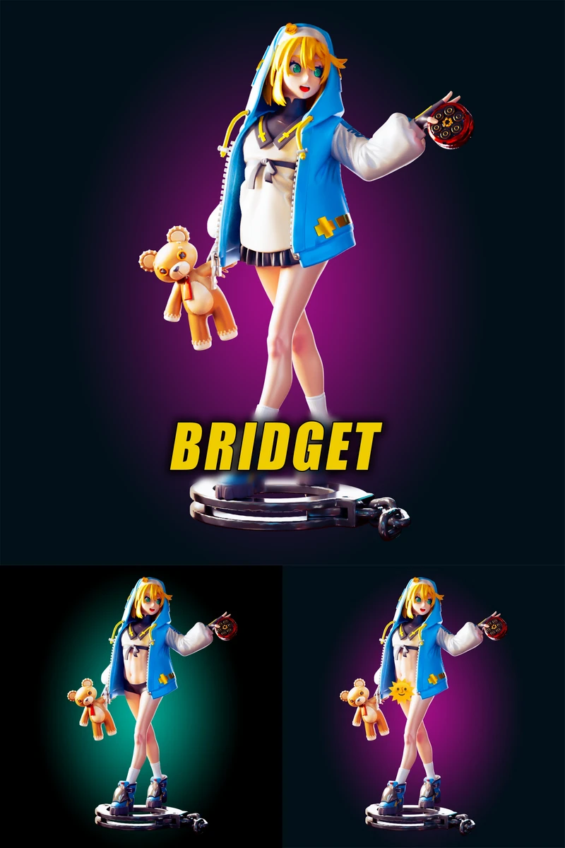 Guilty Gear Bridget STL model for 3D printing