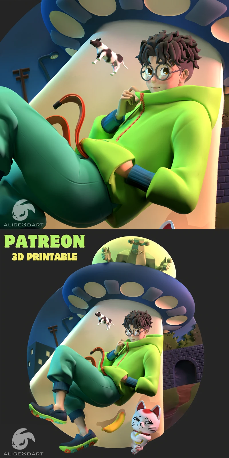 Dandadan – Okarun STL model for 3D printing