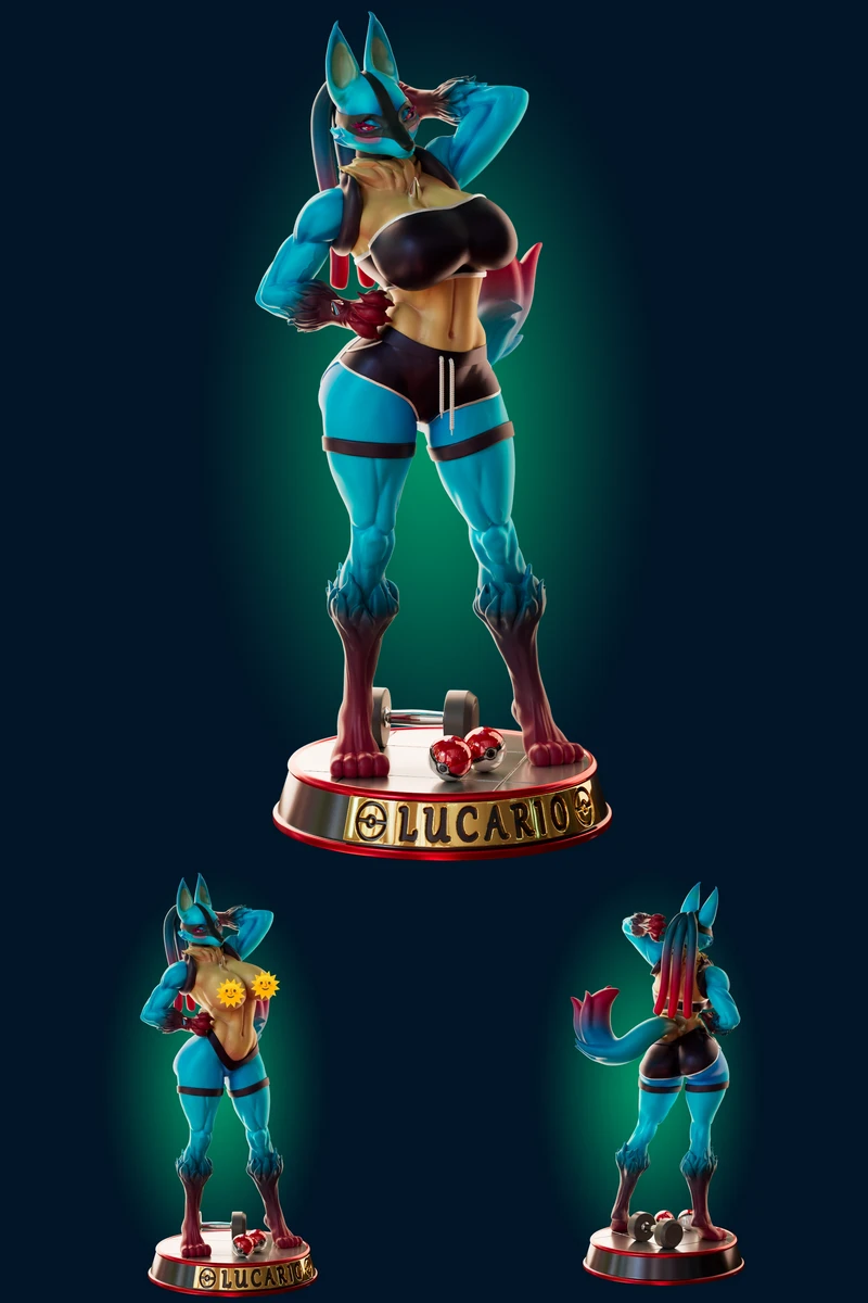 Lucario STL model for 3D printing