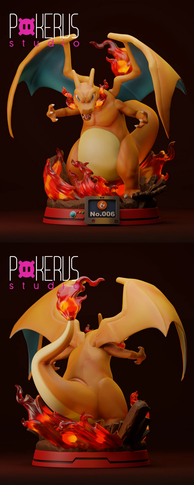Charizard Ver. B STL model for 3D printing