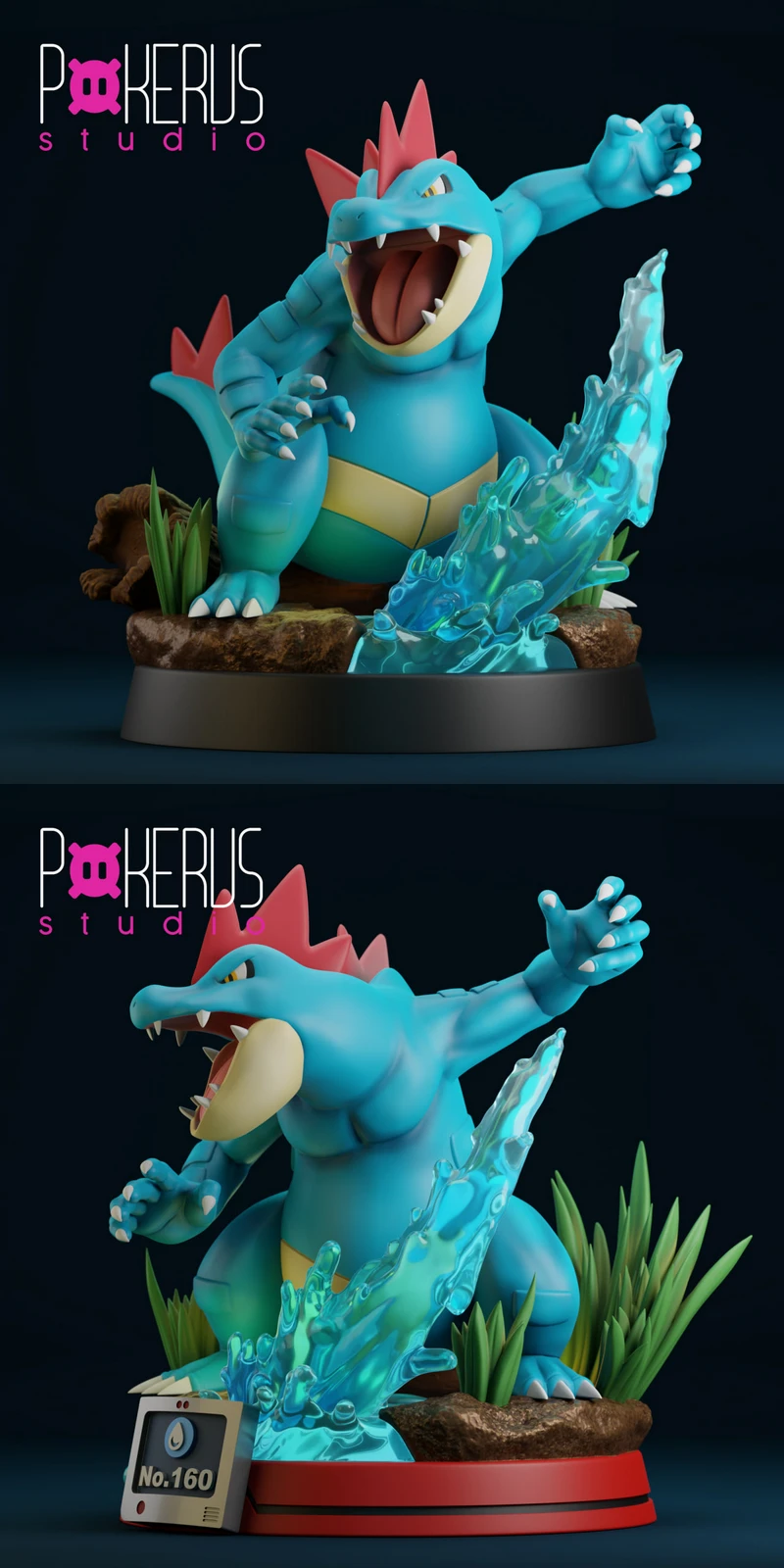Feraligatr STL model for 3D printing