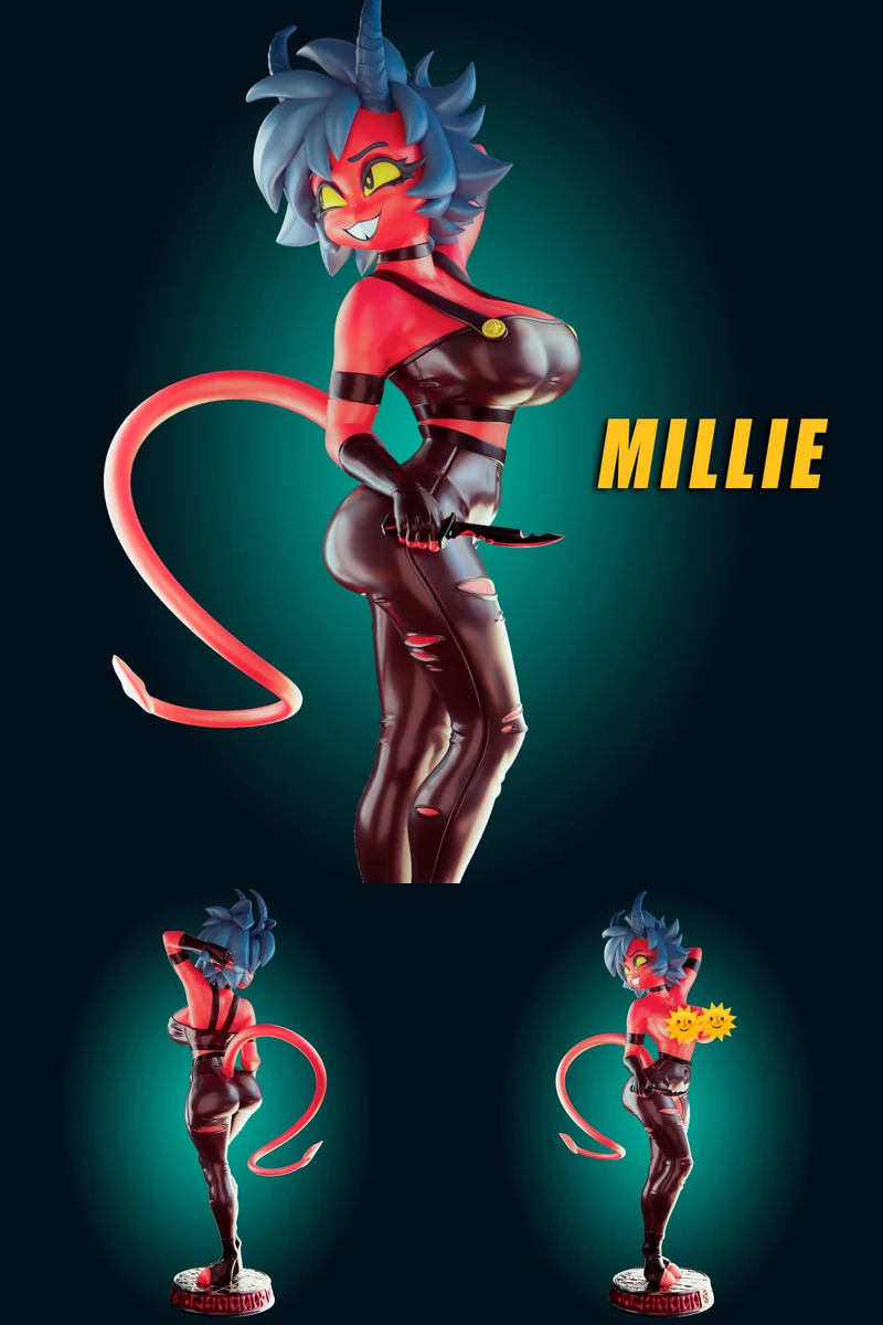 Millie Curvy Stacked STL model for 3D printing